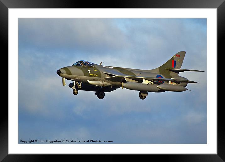 Hawker Hunter Framed Mounted Print by John Biggadike