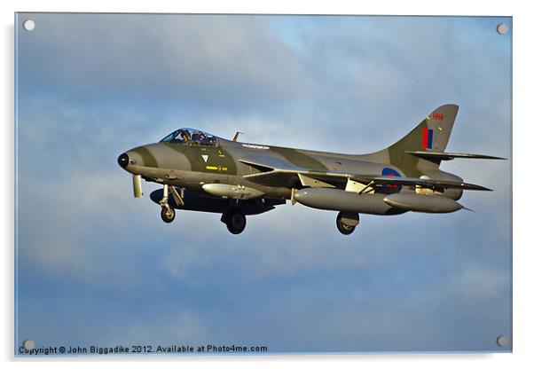 Hawker Hunter Acrylic by John Biggadike