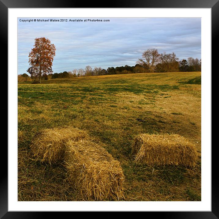 Hay Bales Framed Mounted Print by Michael Waters Photography