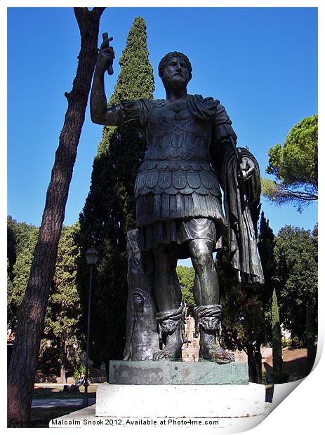 Hadrian Emperor of Rome Print by Malcolm Snook