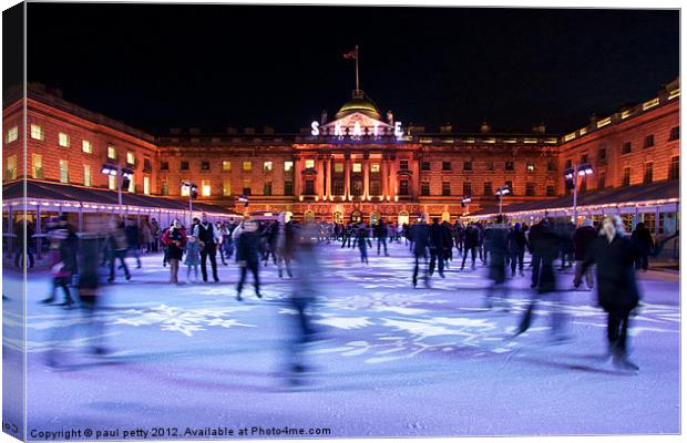 Somerset House Skating Canvas Print by paul petty