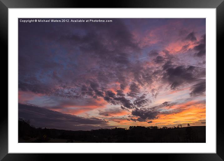 The Sunset Glow Framed Mounted Print by Michael Waters Photography