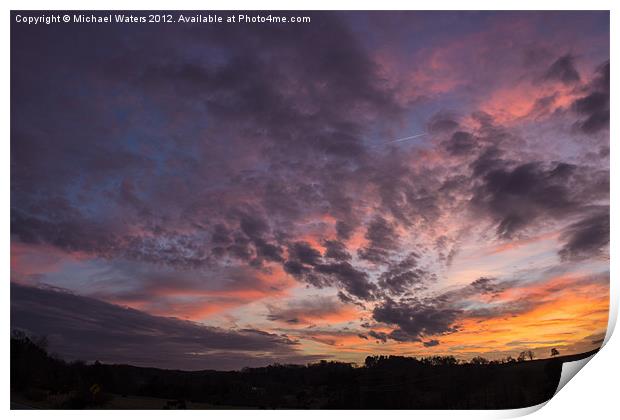 The Sunset Glow Print by Michael Waters Photography