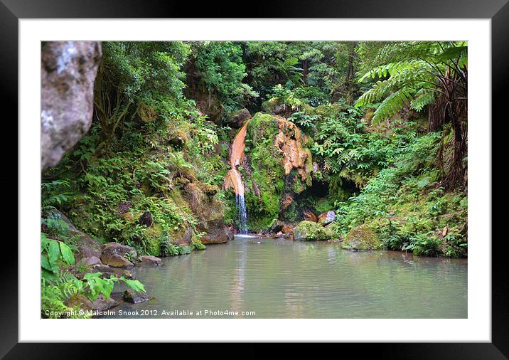 Natural spring and pool Framed Mounted Print by Malcolm Snook