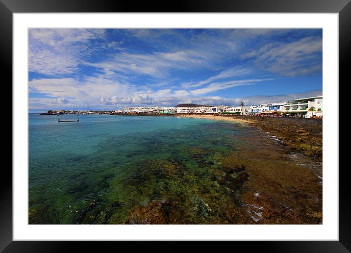 Playa Blanca Framed Mounted Print by Roger Green