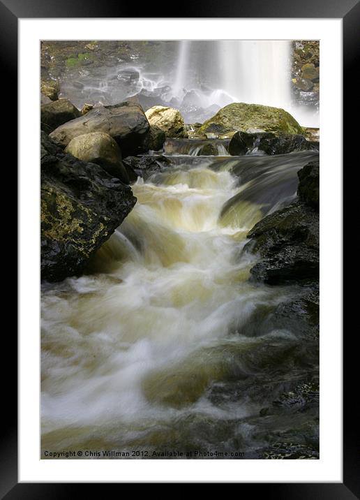 Hardraw Force Waterfall Framed Mounted Print by Chris Willman