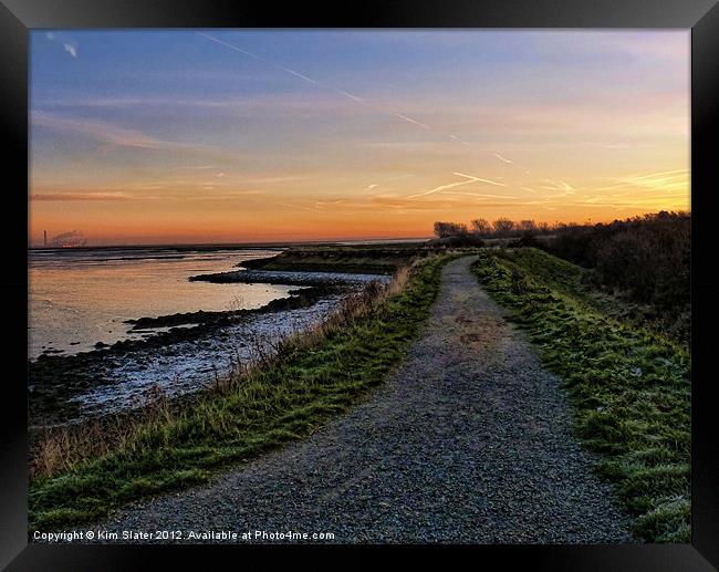 Sunrise Saxon Shore Way Framed Print by Kim Slater