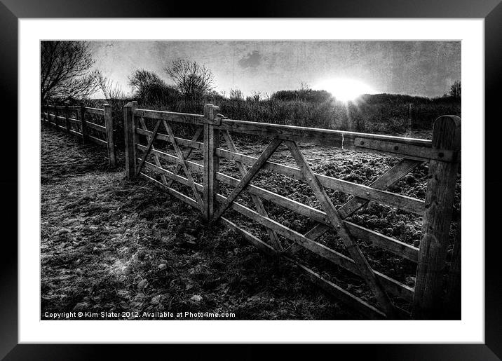 Meadow Gate Framed Mounted Print by Kim Slater