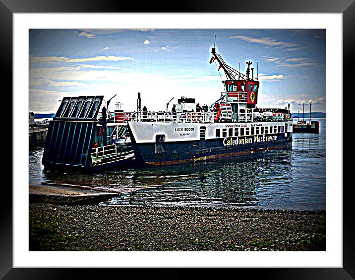 McBrayne Ferry Framed Mounted Print by Chris Archer