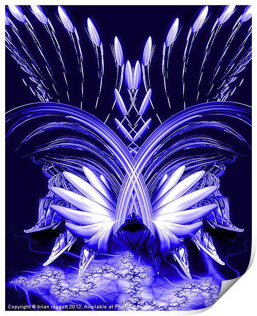 Phoenix Blue Print by Brian  Raggatt