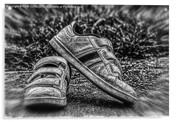 Tired Trainers Acrylic by Keith Cullis