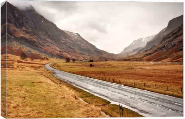 Long and Winding Road (Scotland) Canvas Print by raymond mcbride