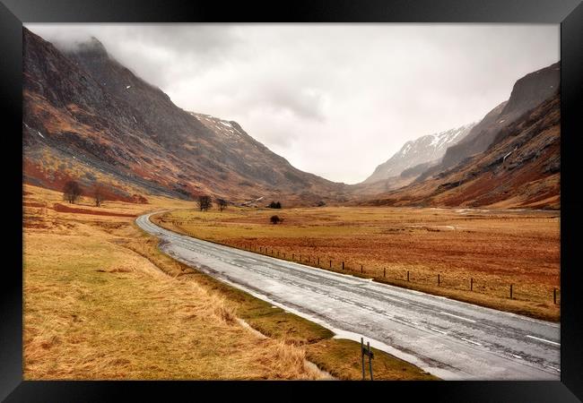 Long and Winding Road (Scotland) Framed Print by raymond mcbride