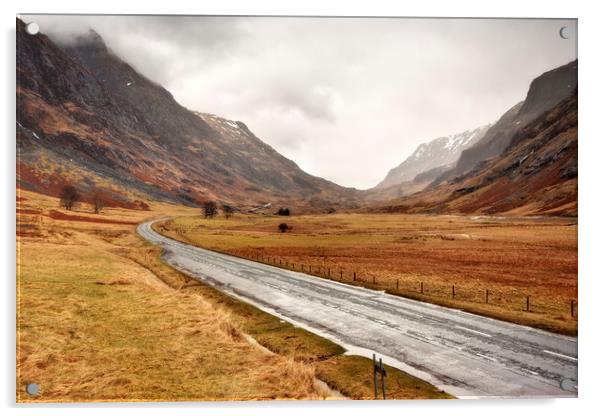 Long and Winding Road (Scotland) Acrylic by raymond mcbride