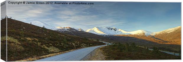 The Road To Cairngorm Canvas Print by Jamie Green
