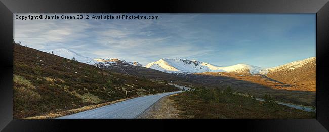 The Road To Cairngorm Framed Print by Jamie Green
