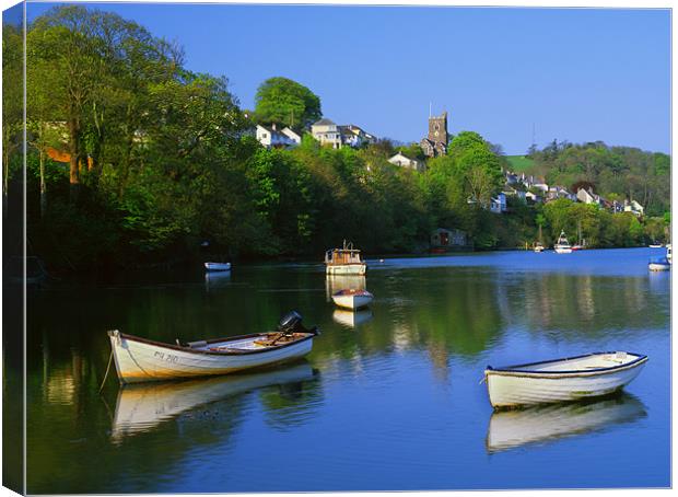 Noss Mayo & River Yealm Canvas Print by Darren Galpin