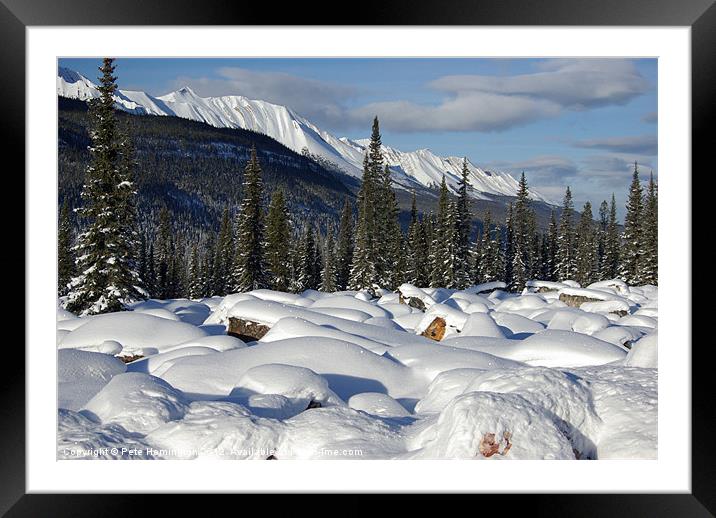 Rockies in Alberta Framed Mounted Print by Pete Hemington
