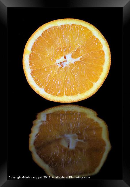 Orange and Black Framed Print by Brian  Raggatt