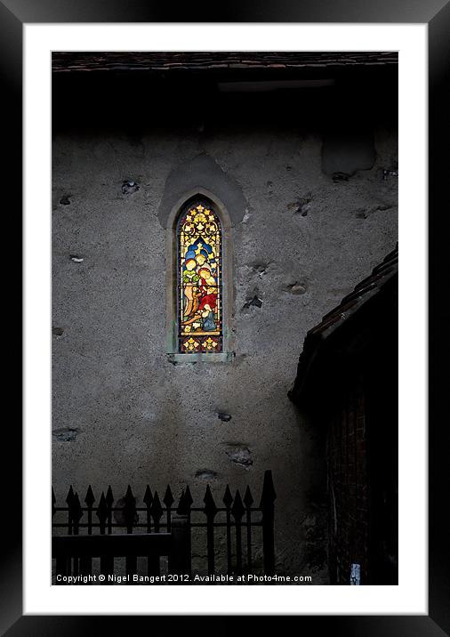Stained Glass Window Framed Mounted Print by Nigel Bangert
