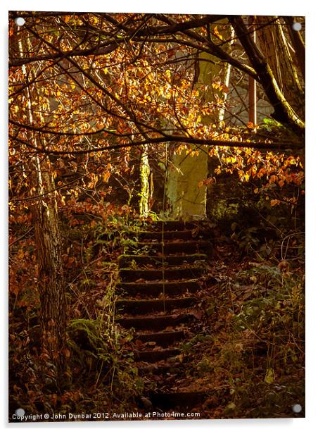 Stepped into the Autumn Light Acrylic by John Dunbar