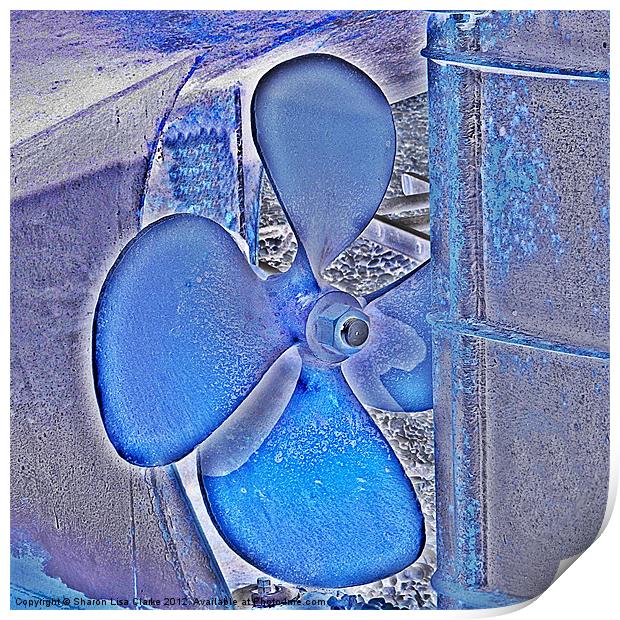 Propeller Blue Print by Sharon Lisa Clarke
