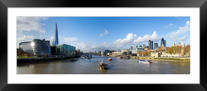View from Tower Bridge Framed Mounted Print by Gary Eason