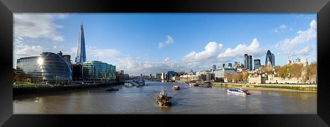 View from Tower Bridge Framed Print by Gary Eason