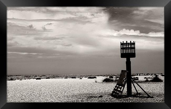 Deserted landscape in Dungeness Framed Print by Sophie Martin-Castex