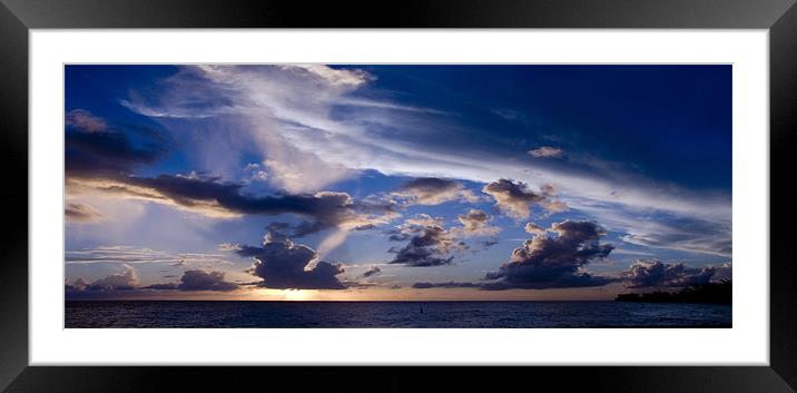 Barbados - Sunset 1  Framed Mounted Print by David Turnbull