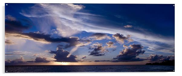 Barbados - Sunset 1  Acrylic by David Turnbull