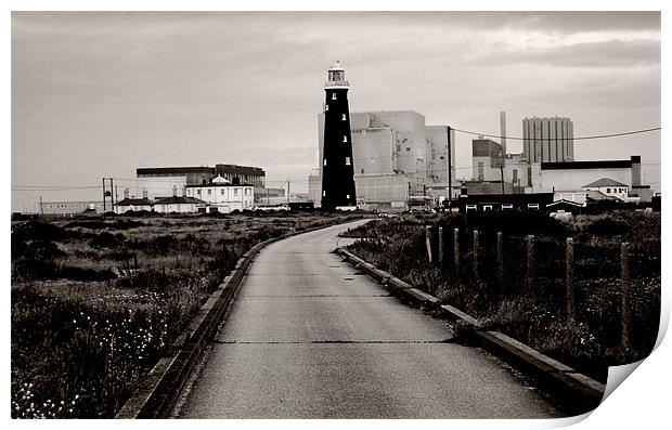 Power station in Dungeness Print by Sophie Martin-Castex