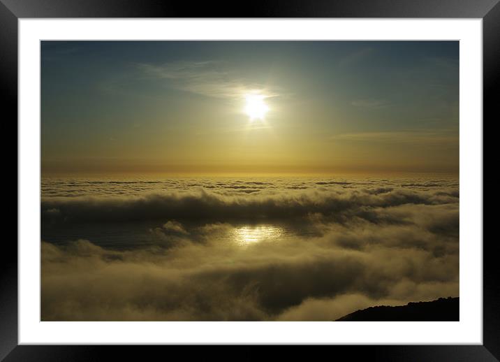 High above Highway No.. 1, California Framed Mounted Print by Claudio Del Luongo