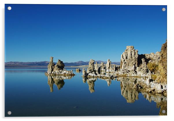 Tufa formations, Mono Lake, California Acrylic by Claudio Del Luongo