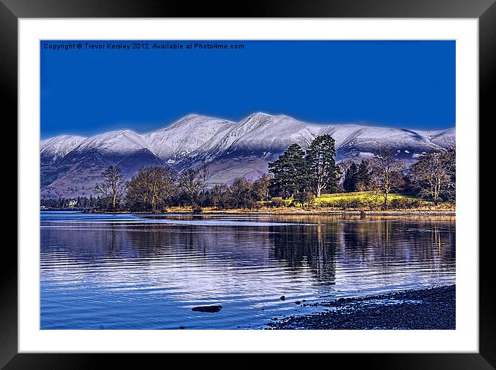 Derwentwater  Lake District Framed Mounted Print by Trevor Kersley RIP