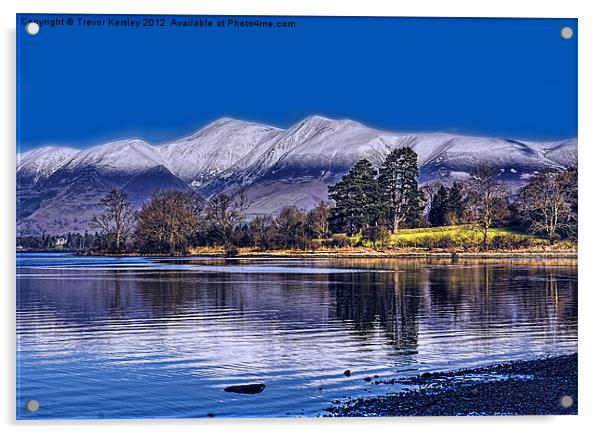 Derwentwater  Lake District Acrylic by Trevor Kersley RIP