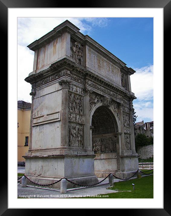 Arch of Trajan in Benevento Framed Mounted Print by Malcolm Snook