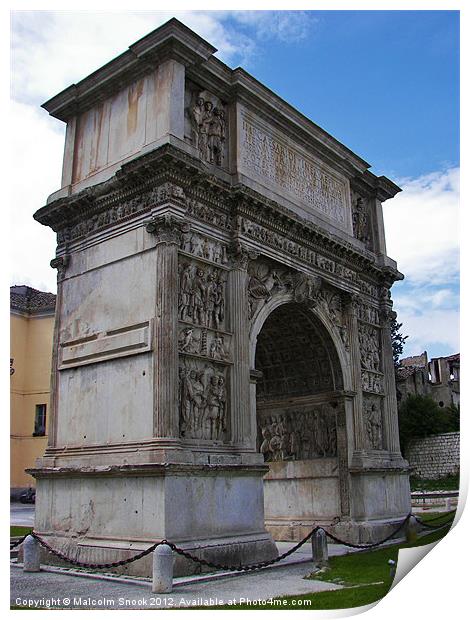 Arch of Trajan in Benevento Print by Malcolm Snook