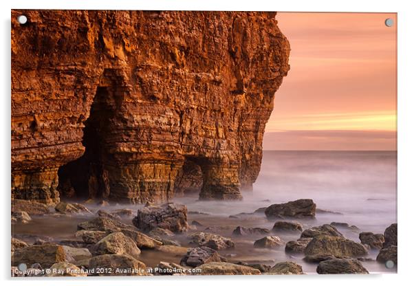 Marsden Rock Acrylic by Ray Pritchard