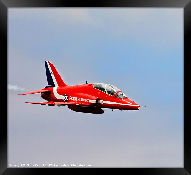 Red Arrows Hawk Jet Framed Print by Philip Pound