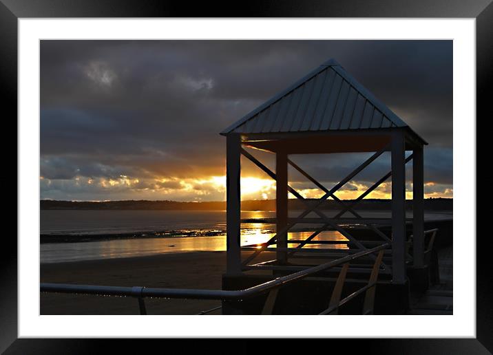 Sunset through the Viewpoint. Framed Mounted Print by Becky Dix