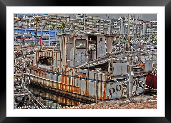 Spanish Wreck in Marbella Framed Mounted Print by Philip Pound