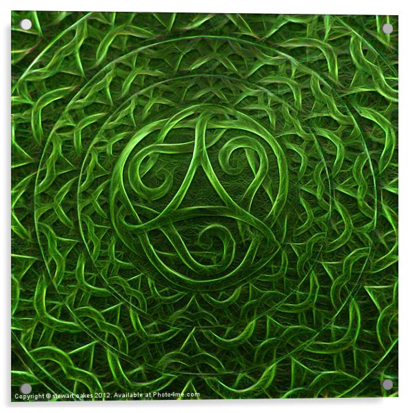 Celtic designs and patterns 19 Acrylic by stewart oakes