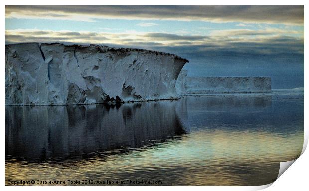 Iceberg in the Ross Sea at Night Print by Carole-Anne Fooks