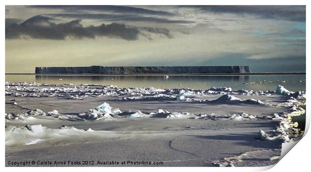 Iceberg in the Ross Sea Antarctica Print by Carole-Anne Fooks