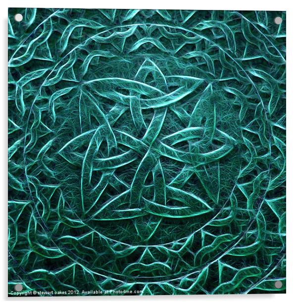Celtic designs and patterns 25 Acrylic by stewart oakes