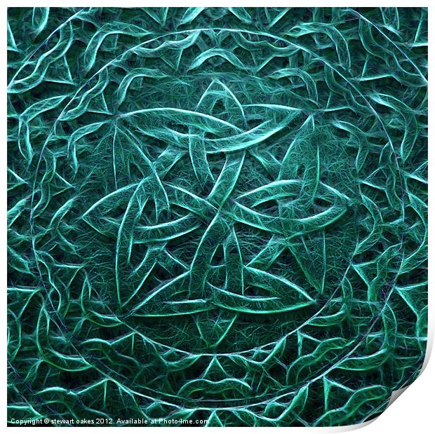 Celtic designs and patterns 25 Print by stewart oakes