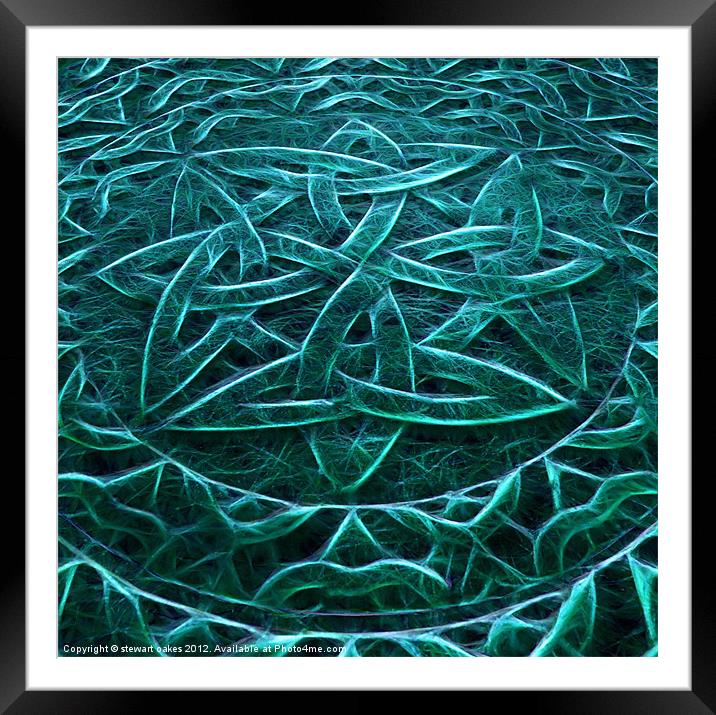 Celtic designs and patterns 28 Framed Mounted Print by stewart oakes