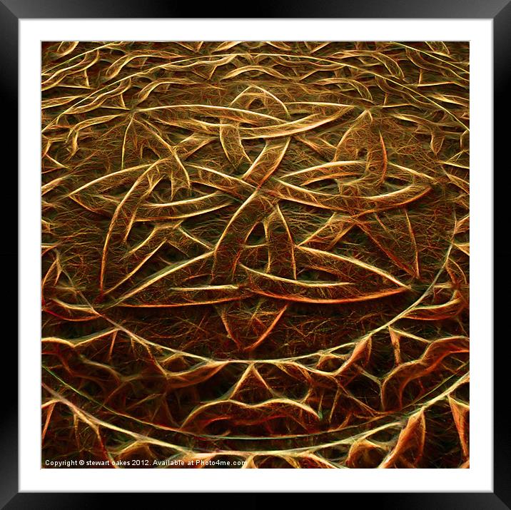 Celtic designs and patterns 29 Framed Mounted Print by stewart oakes
