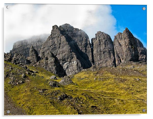 Rocks of The Storr Acrylic by Jacqi Elmslie